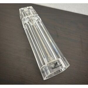 PEUGEOT Salt or‎ Pepper Mill Clear Acrylic 8" Tall Square Rectangular Grinder